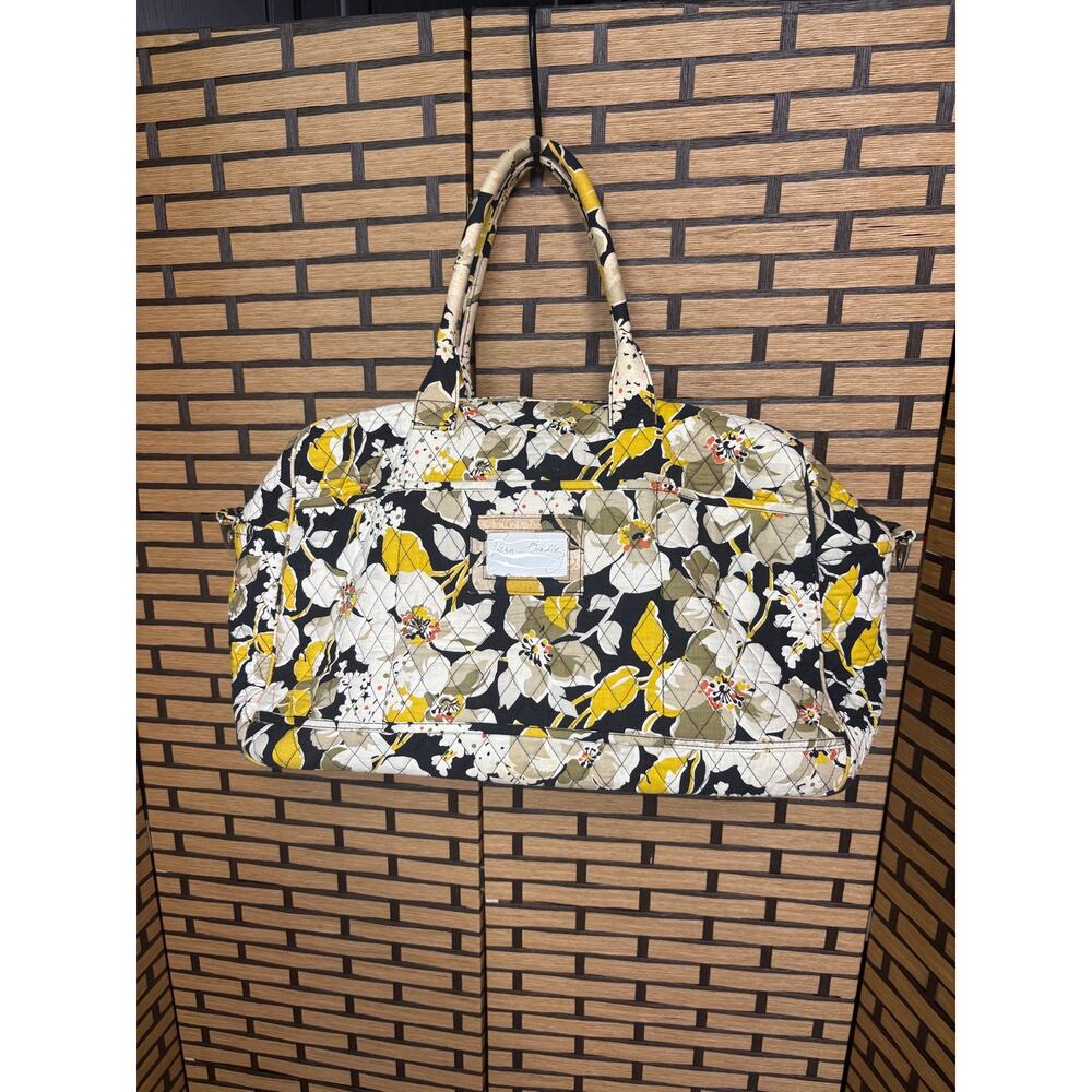 Vera Bradley Yellow Floral Duffle Bag‎